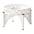 thumbnail image 1 of Single-Tier Wrought Iron Plant Stand Floor Standing Flower Pot Rack for Home Decor(White), 1 of 5
