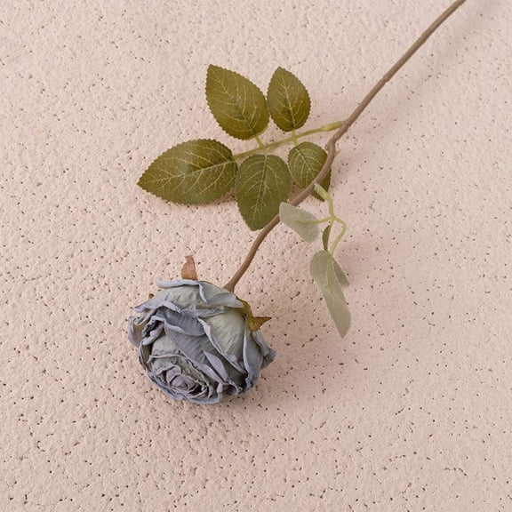 Single Tipped Rose 39cm Realistic Artificial Flower with Petal Edges 10 Color Choices Style Home Decor, G