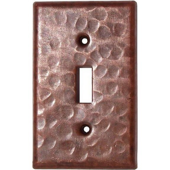 Single Toggle Hammered Copper Switch Plate