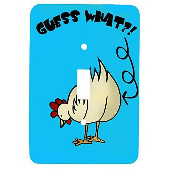 Single Toggle Metal Light Switch Cover with Chicken Butt Design