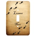 thumbnail image 1 of Single Toggle Metal Light Switch Cover with Lumos Nox Footprint Design, 1 of 1