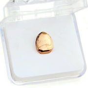 Single Tooth Grillz 14k Rose Gold Plated One Grill Top Upper Canine K9 Cap Plain Teeth Hip Hop Grills