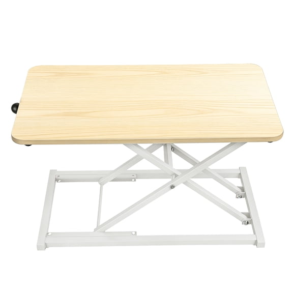 Single Top 23.6 inch Scissors Lift Keyboard and Mouse Riser, Height Adjustable Standing Desk Converter for Ergonomic Sit Stand Workstations, 7 Height Levels