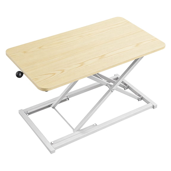 Single Top 23.6 inch Scissors Lift Keyboard and Mouse Riser,Height Adjustable Standing Desk Converter for Ergonomic Sit Stand Workstations,7 Height Levels