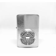Single Torch Pocket Lighter   Coast Guard   Metallic