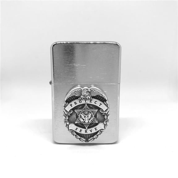 Single Torch Pocket Lighter  (Law Enforcement  Silver)