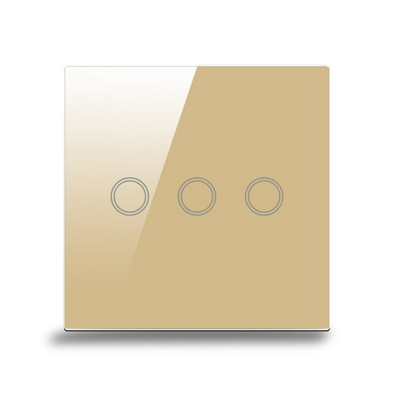 Single Touch Switch For Led Lamp/Incandescent Bulb 3Gang 1Way Touch Light Switch Black YIWEI