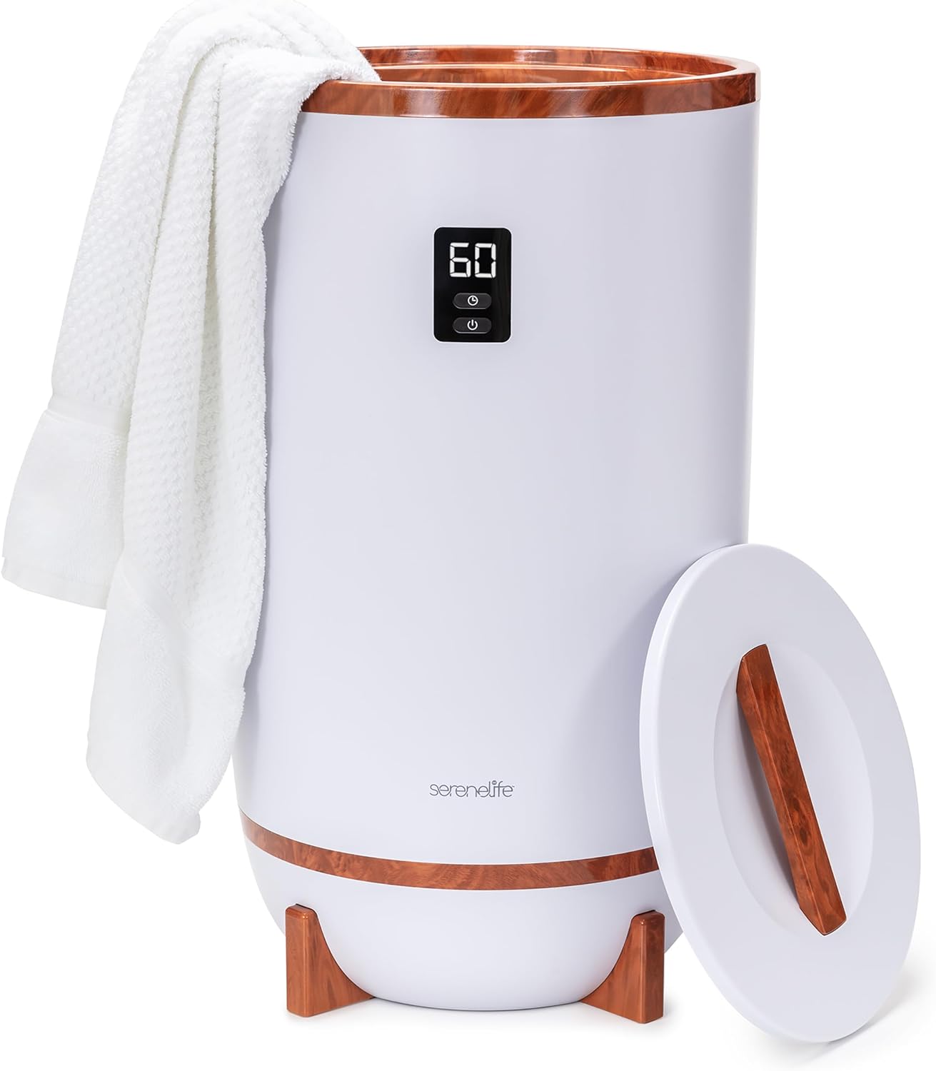 Single Touch Towel And Blanket Warmer With Fragrant Disc Holder And LED