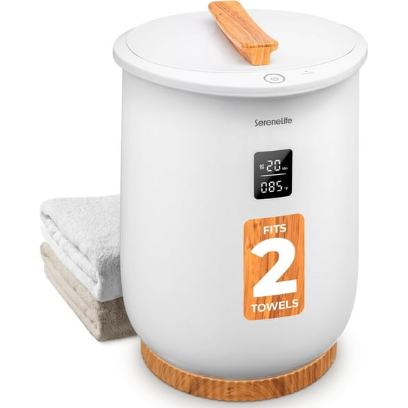 Single Touch Towel & Blanket Warmer with Fragrant Disc Holder, LED Ring and Digital Screen