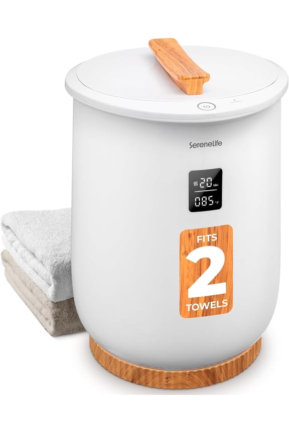 Single Touch Towel & Blanket Warmer with Fragrant Disc Holder, LED Ring and Digital Screen