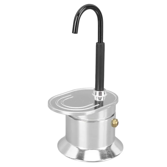 Single Tube Moka Pot 1 Cup 50ML Aluminum Alloy Spout Stovetop Italian Coffee Maker for Outdoor Parties Travel