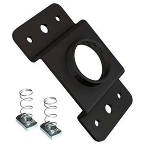 Single Unistrut Ceiling Adapter With Hardware - Black