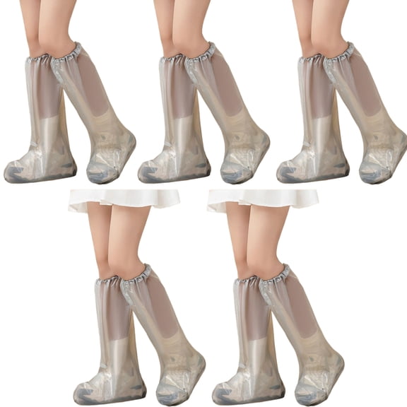 Single Uses Thickened Boot Shoe Covers Water Resistant Anti Slip Cartoon Printed Rain Shoes Overshoes for Kids Adult