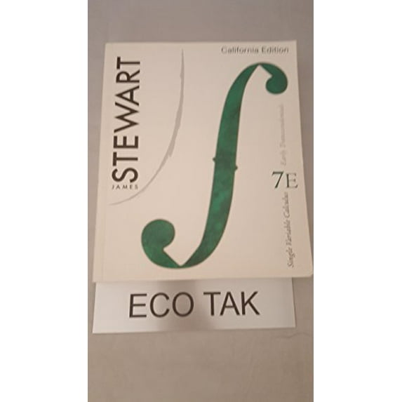 Pre-Owned Single Variable Calculus: Early Transcendentals 7th California Edition by James Stewart (2012-01-01) Paperback