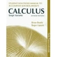 thumbnail image 1 of Pre-Owned Single Variable Calculus, Early Transcendentals Student's Solutions Manual (Paperback) 1429255005 9781429255004, 1 of 1