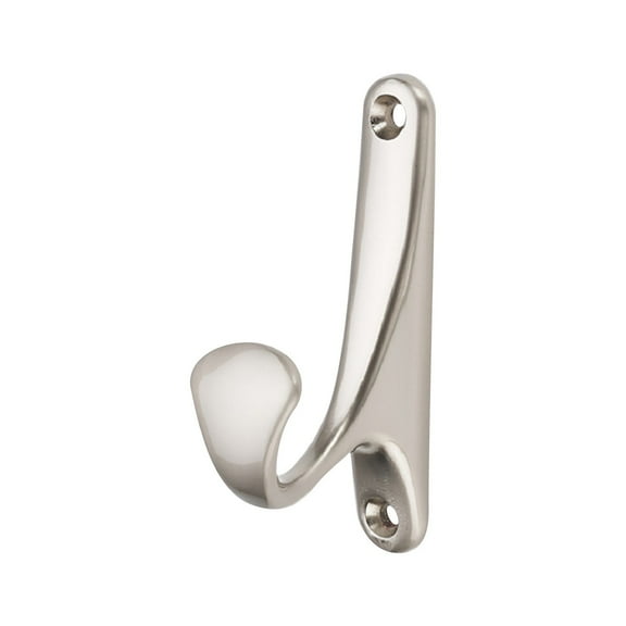 Single Wall Hook,Brushed Nickel Robe Hook,Towel Hook,3.5 Inches Towel Hook,Wall Mounted,Brushed Bronze Matt Black Finish Towel Coat Hat Holder for Bathroom Kitchen Closet,Silver