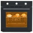 thumbnail image 1 of Single Wall Oven 24" Built-In Electric Ovens With Mechanical Knobs Control, 70L, 3000W, 8 Baking Modes, With Air Frying Function, 3D Surround Heating With Double-Layered Glass Door, 1 of 7