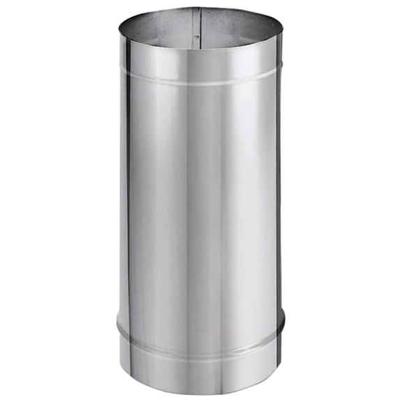 Single Wall Steel Wood Burning Adjustable Pipe, 48x6 Inch DuraBlack Chimney Stove Connector to Vent Smoke and Exhaust, Black, 6DBK-48SS