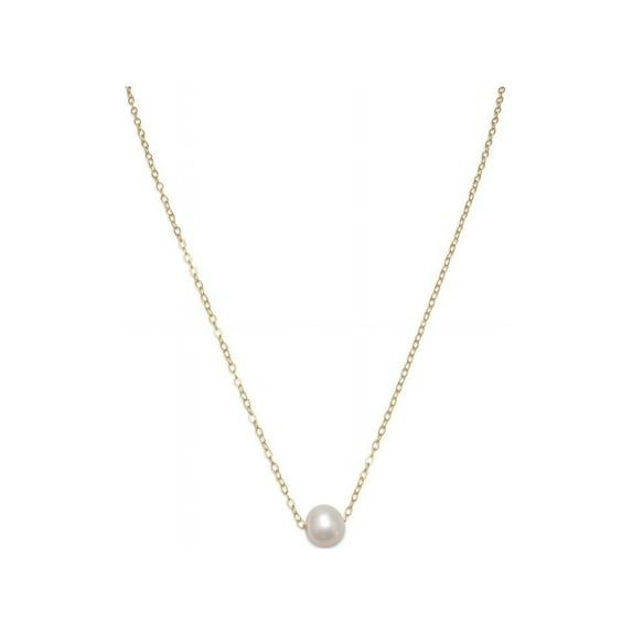 Single White Cultured Freshwater Pearl Necklace 14k Gold-filled