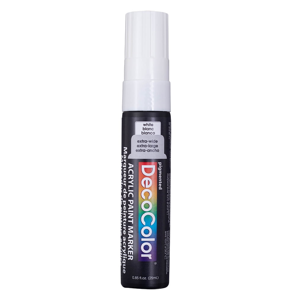 Single White Decocolor Paint Marker Pen Extra Broad Line Point 1/2 inch ...