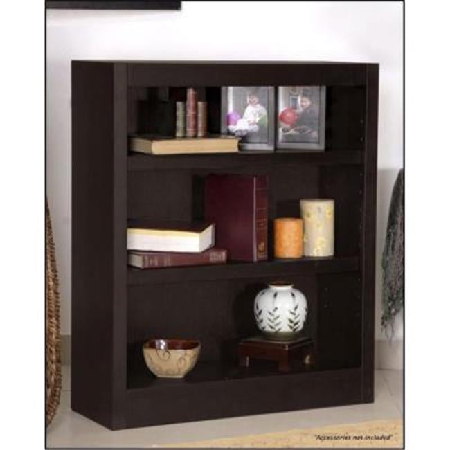 Single Bookcase Single Wide Bookcase- Espresso Finish 3 Shelves - Walmart.com