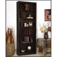 Single Wide Bookcase, Espresso Finish 6 Shelves - Walmart.com