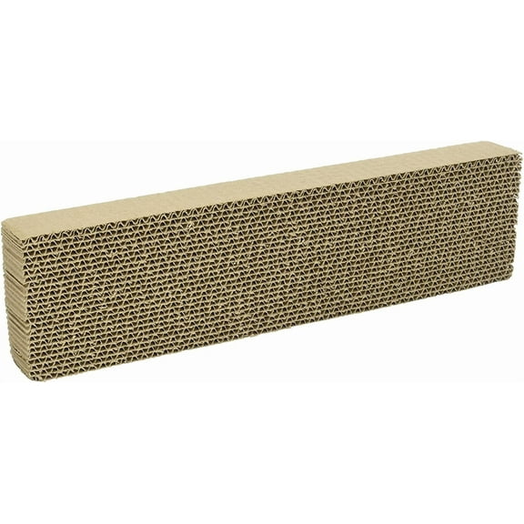 Single Wide Corrugated Replacement Scratcher Pads for Cats (2-pack) - Catnip Included