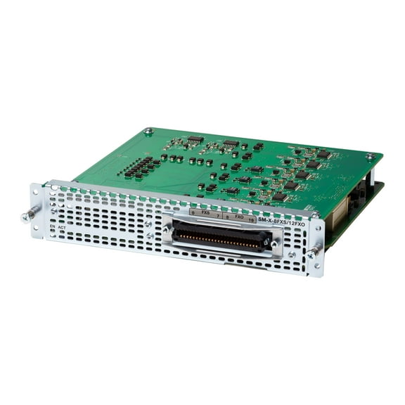 Cisco High-Density Analog Voice Service Module SM-X-8FXS/12FXO - Expansion module - FXS x 8 + FXO x 12 - for Cisco 4451-X; Integrated Services Router 4331, 4351