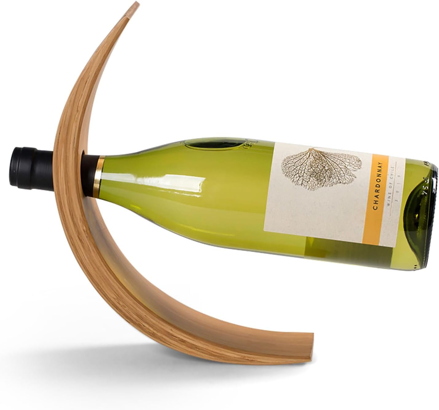 Single Wine Bottle Holder, Natural Bamboo Personalized Wine Rack,Self