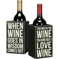 thumbnail image 1 of Single Wine Box - "When Wine Goes In Wisdom Comes Out" 4.75" x 7.25" x 4.75", 1 of 2
