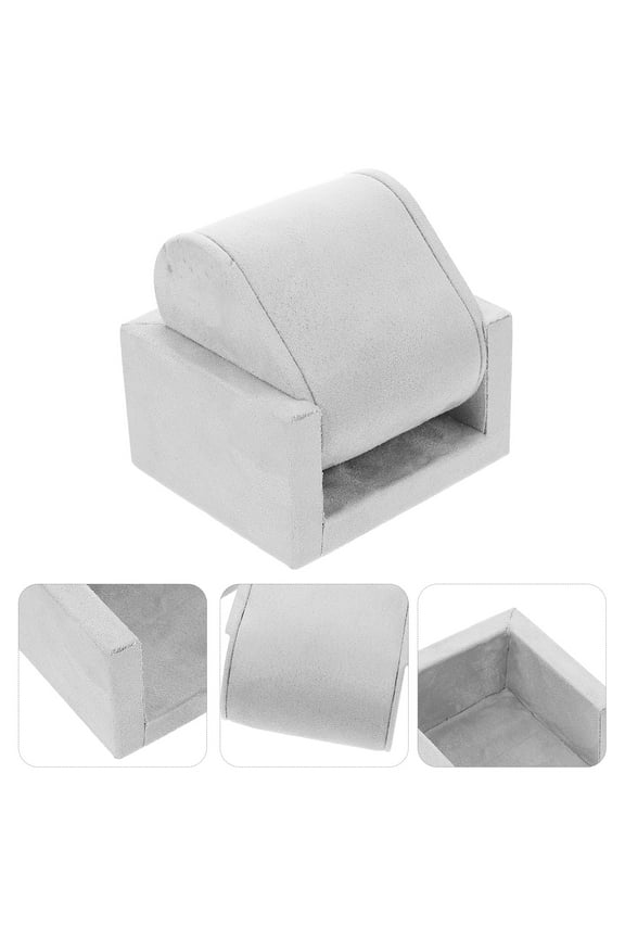 Single Watch Holder Grey Desktop Watch Stand Practical Scratch Proof Organizer for Storage