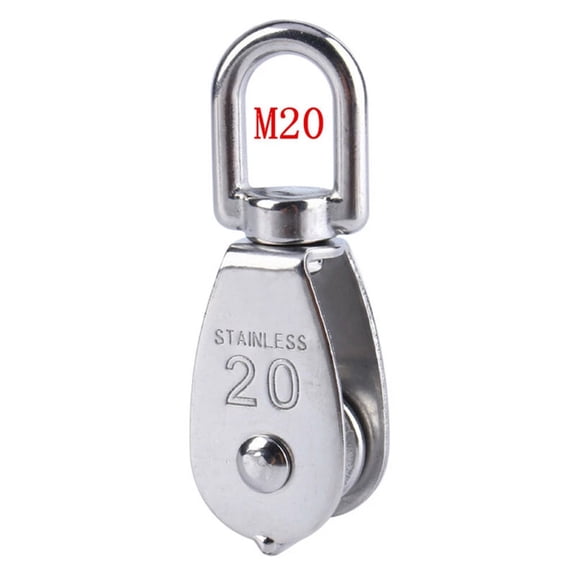 Single and Double Pulley Rope Pulley Lifting Wheel Rotating Block M15 M20 M25 M32 M50 Stainless Steel Rigging Hardware Steel Wire Rope Pulley Group