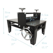 Single-axis Pottery Clay Plate Machine Manual Clay Pressing Machine Pottery Slab Roller