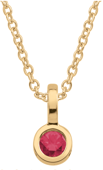 Elegant Single Birthstone Necklace by Jewelster