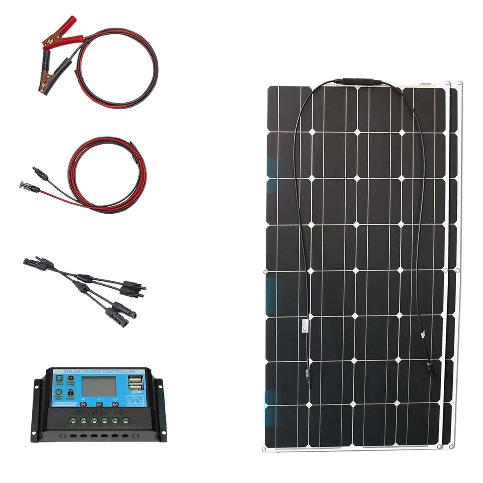 Single crystal solar panels Flexible Solar 100w 200w 300w Panel 12V With Controller Suitable For Boat And RV Outdoor solar panel