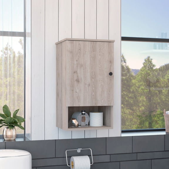 Single - door, one open shelf - Soft - close system for easy access - Home office storage - Keep documents and stationery organized