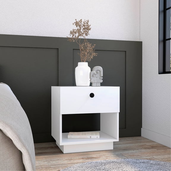 Single drawer and open storage / Meet daily storage needs