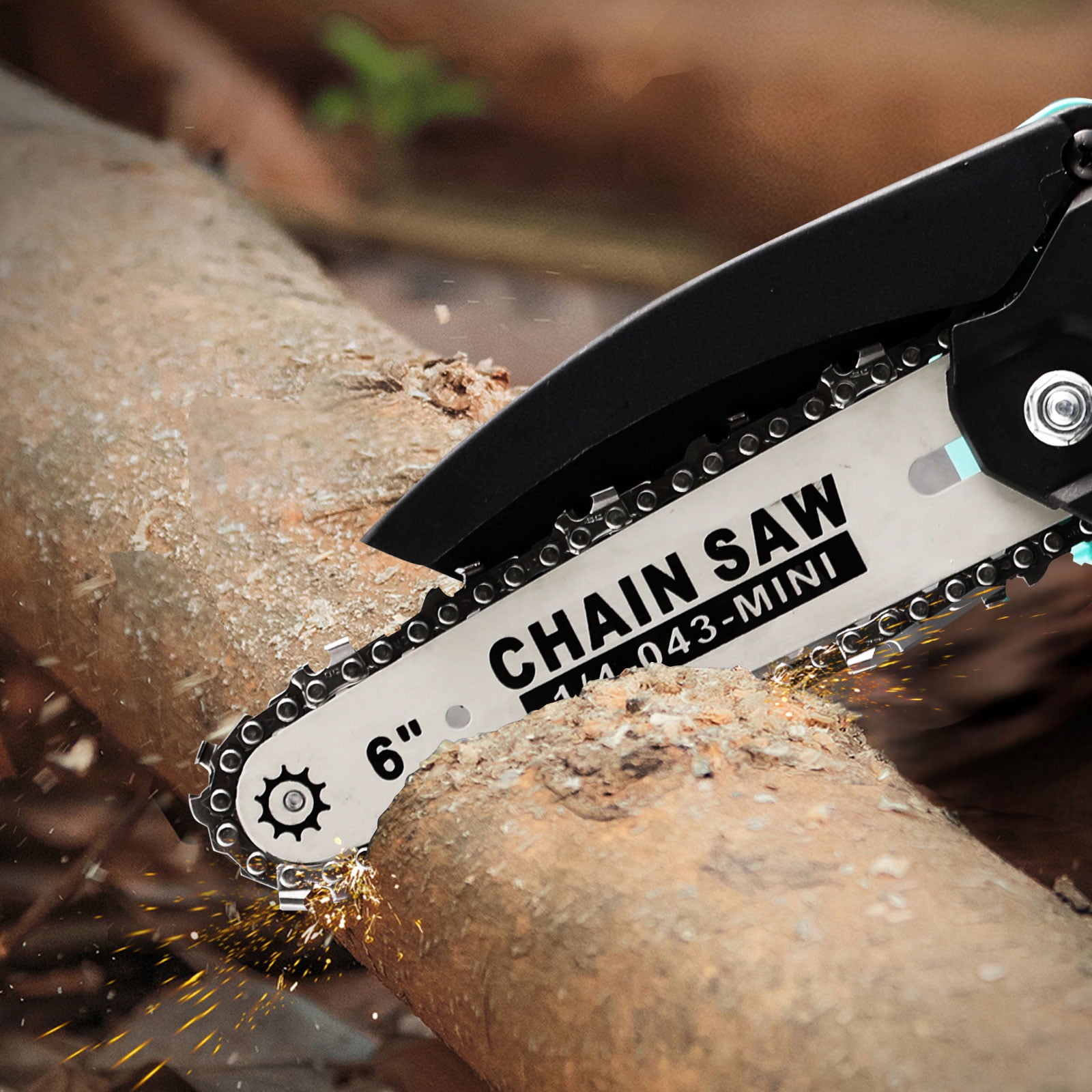 Single handed mini chainsaw 6inch with lithium battery, brushless