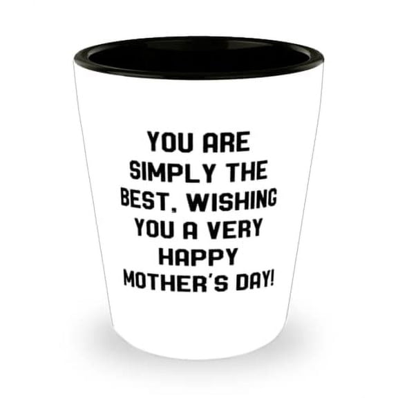 Single mom Gifts For Mother, You are simply the best, wishing you a!, Joke Single mom Shot Glass, Ceramic Cup From Son Daughter, Mothers Day gifts, Gifts for Mom, Moms Birthday gift ideas, What to