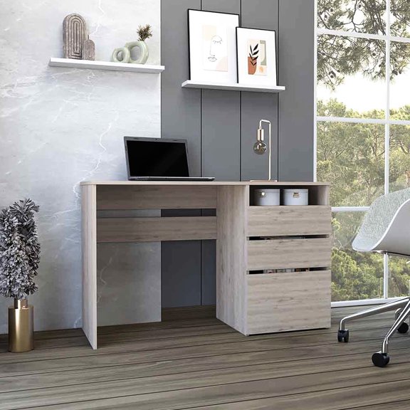 Single open shelf design | Suitable for home office computer setup | Enjoy ample legroom and storage space