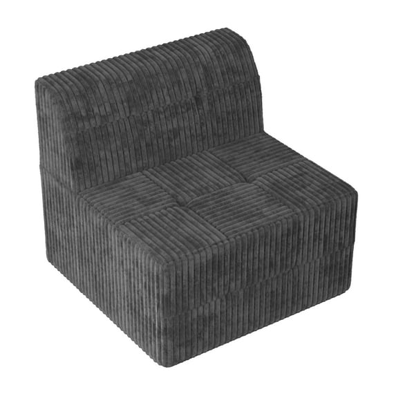 Single seat sofa Compressed Sectional Sofa Modern Minimalist Style Corduroy Couch, Sleeper Sofa for Living Room, Bedroom, Comfy Compressed Sofa Couch Space-Efficient Design-grey