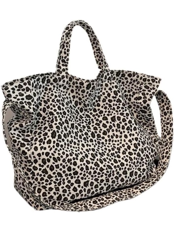 Single-shoulder Sag For Women Large-capacity Bag Leopard Print Tote Bags For Women Large Leopard Print Bag