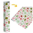 thumbnail image 1 of Single-sided Christmas Wrapping Paper Bundle Candy Cane Stripe, Snowmen and Santa Patterns, 1 of 3