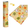 thumbnail image 1 of Single-sided Christmas Wrapping Paper Bundle Candy Cane Stripe, Snowmen and Santa Patterns, 1 of 3