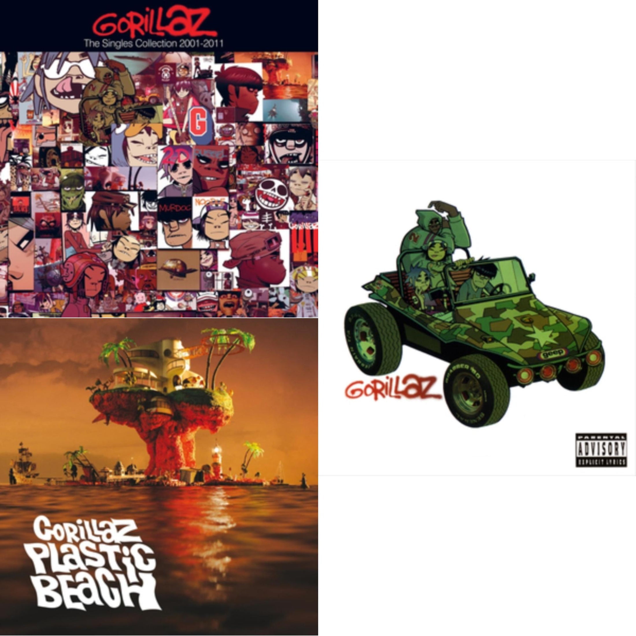 洋楽 GORILLAZ SINGLES COLLECTION 2001-2011 GORILLAZ - Singles Collection 2001 - 2011 - Amazon.com Music