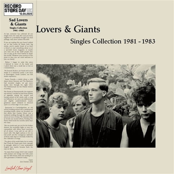 Sad Lovers And Giants Singles Collection 81-83 (Clear) (Vinyl Record)