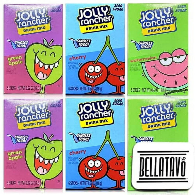 Jolly Rancher Singles To Go Bundle: Green Apple, Cherry