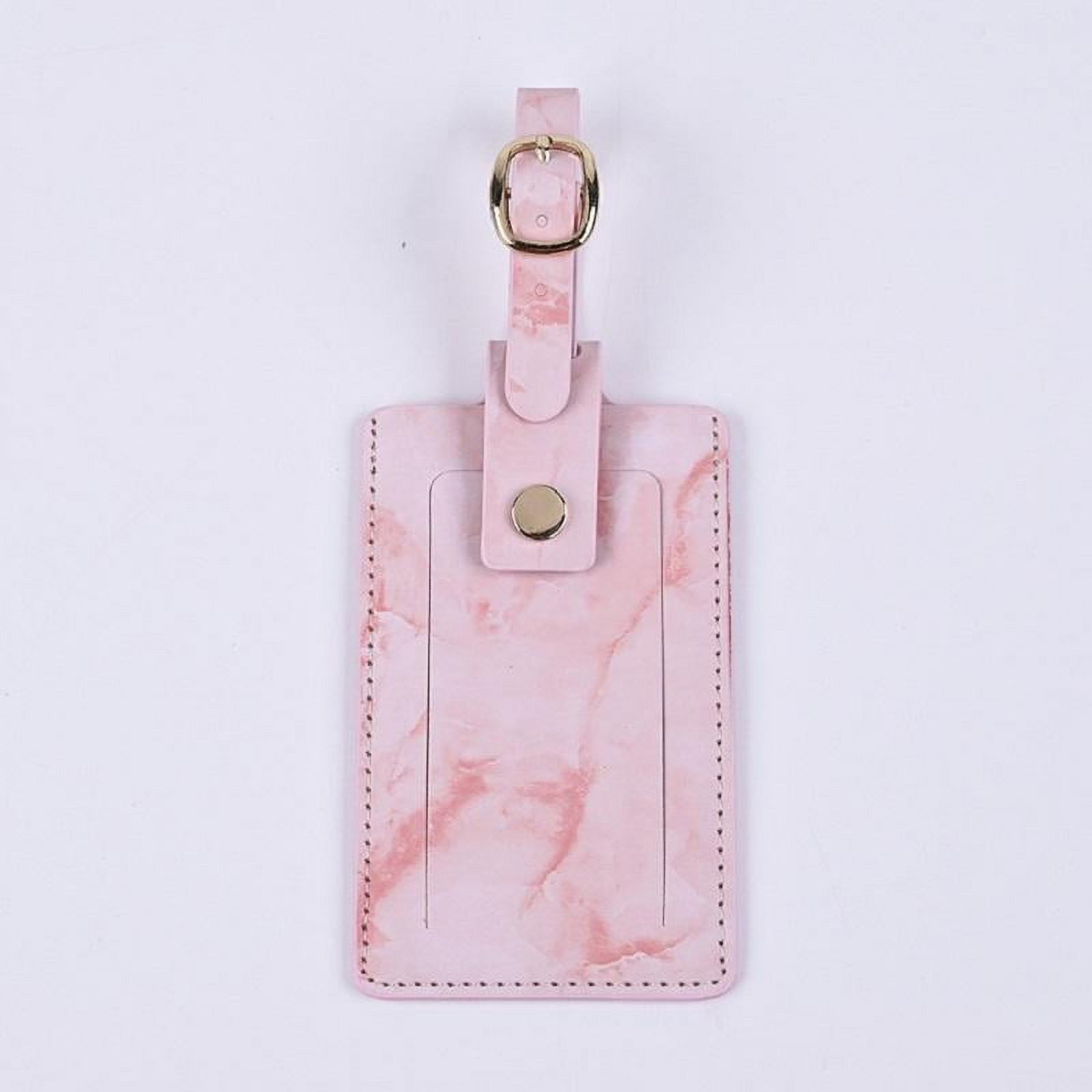 Singli 1PC marble style PU leather luggage label suitcase identifier ...