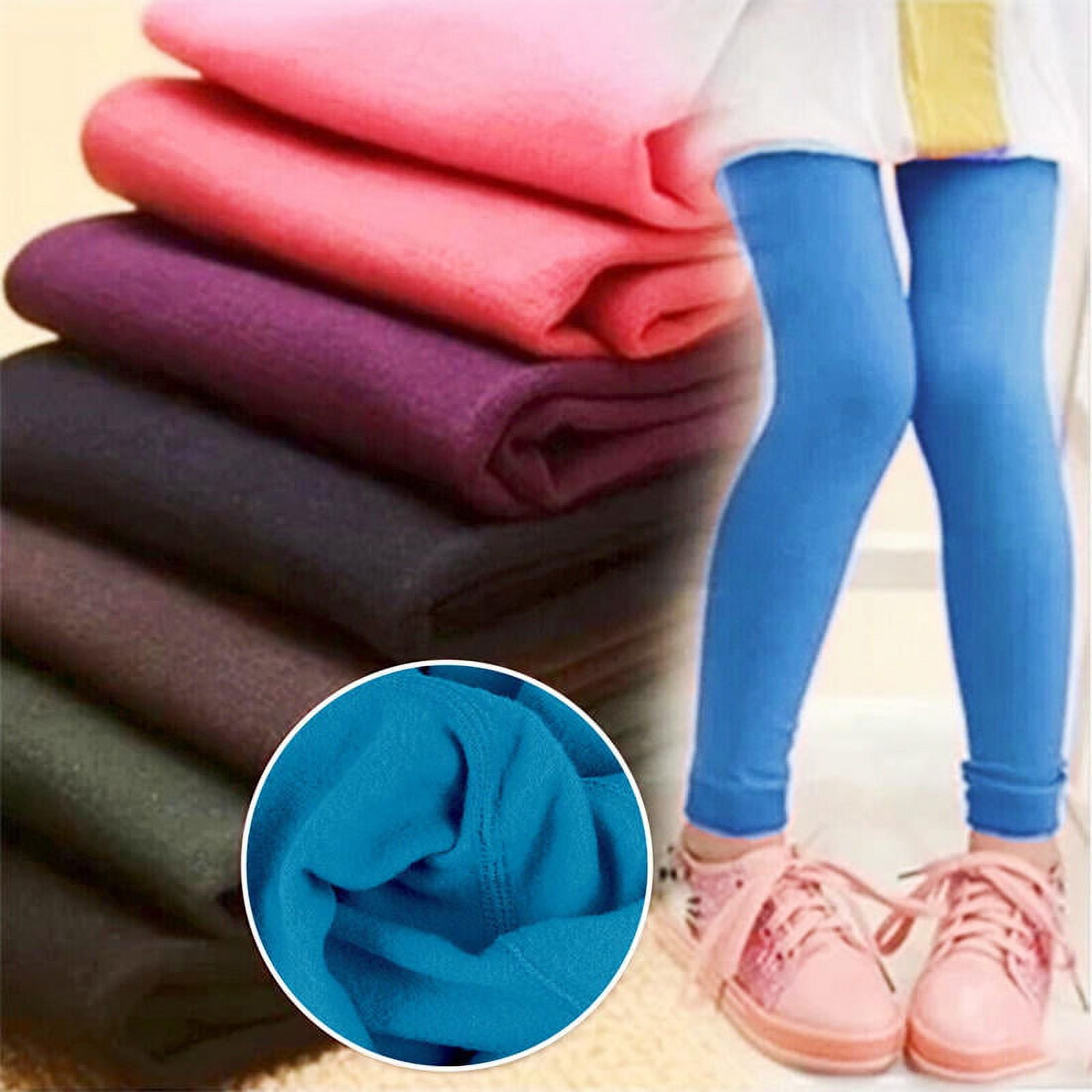 Singli NEW Kids Thermal Fleece Lined Leggings Girls Winter Warm Slim