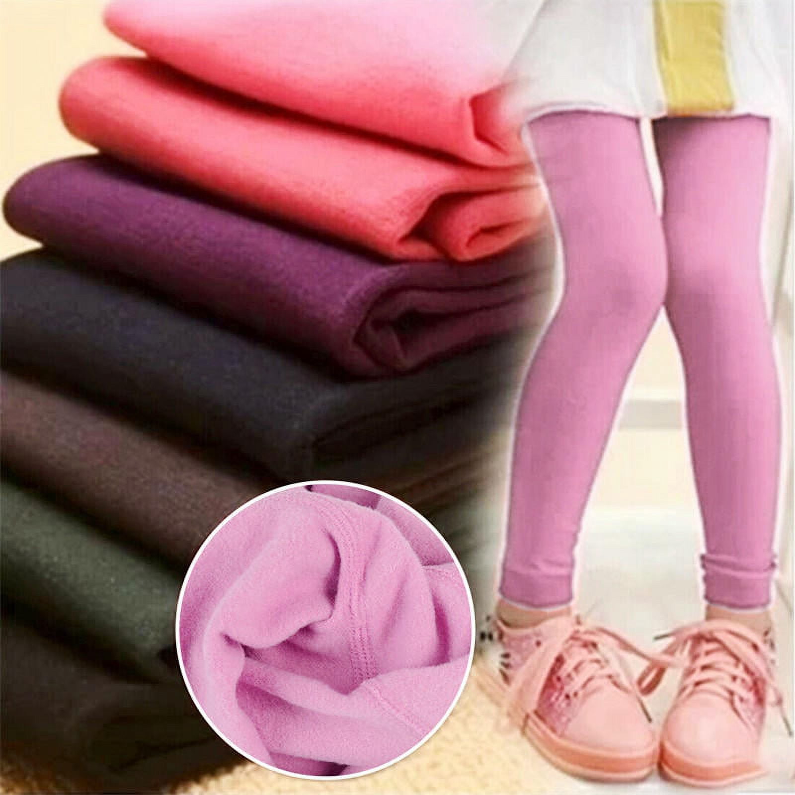 Singli NEW Kids Thermal Fleece Lined Leggings Girls Winter Warm Slim